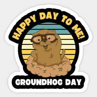 GROUNDHOG DAY FEBRUARY 2 Sticker